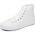 Off-White Canvas High Top Lace-Up Sneakers M75156