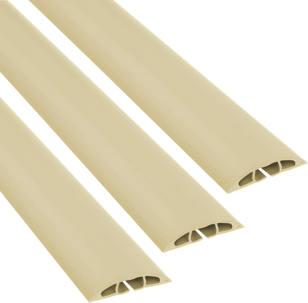 Black Floor Cord Cover Cable Protector, Pack of 3 Q5492