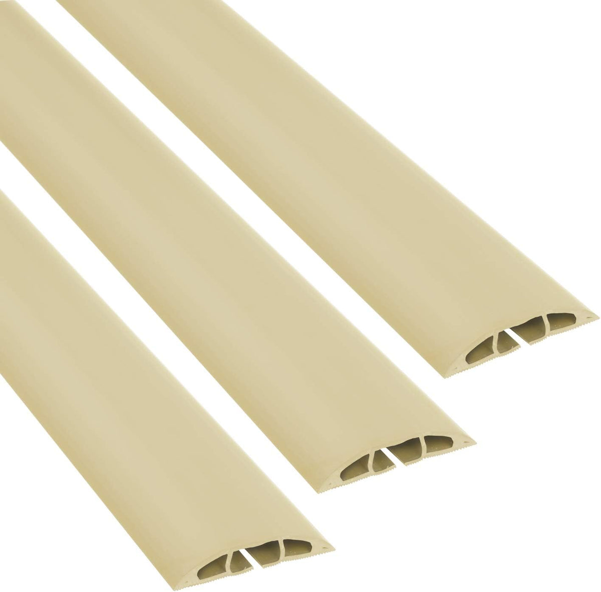 Black Floor Cord Cover Cable Protector, Pack of 3 Q5492