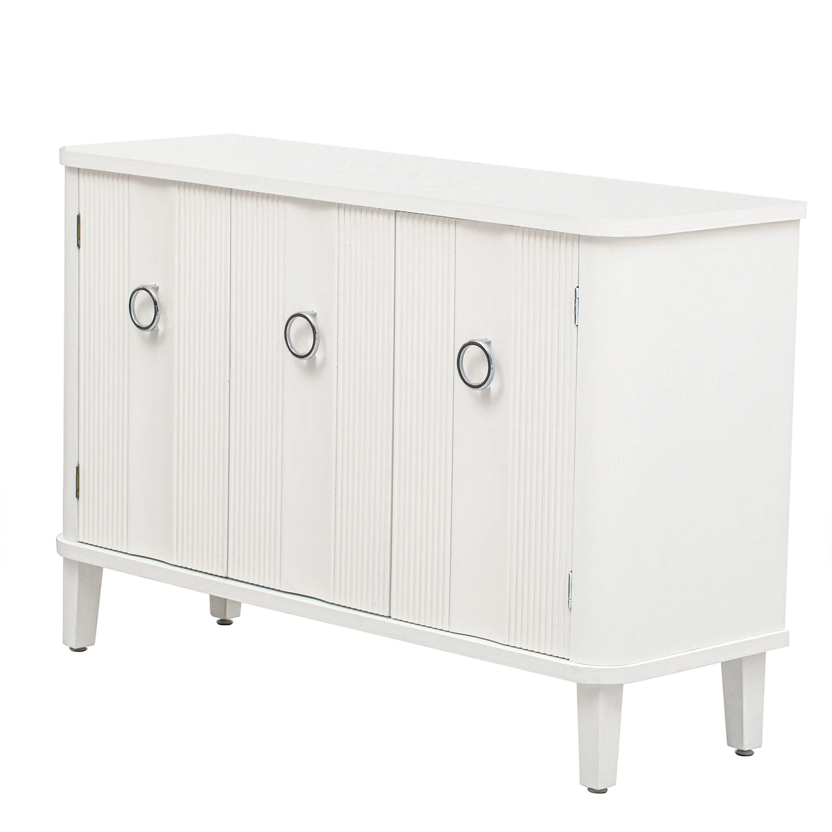 Solid Wood Veneer Storage Cabinet with Three Doors H62678