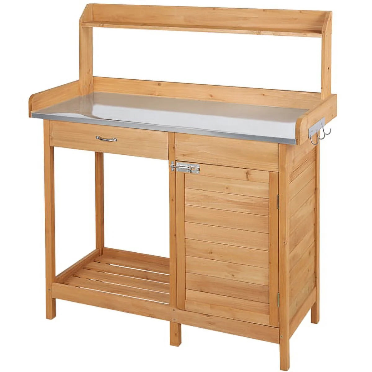 Wooden Garden Potting Bench with Cabinet A5610