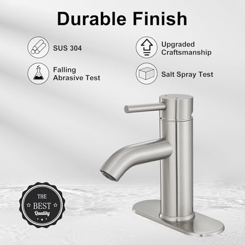 Chrome Single Handle One Hole Vessel Sink Faucet W41343