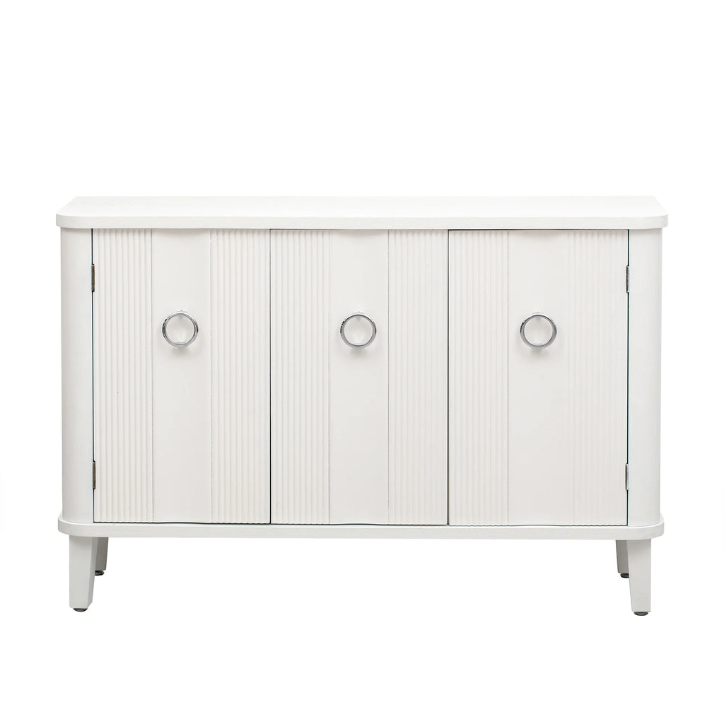 Solid Wood Veneer Storage Cabinet with Three Doors H62678