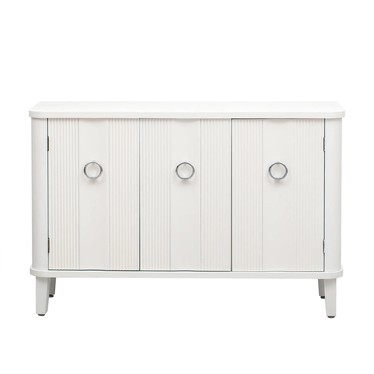 Solid Wood Veneer Storage Cabinet with Three Doors H62678