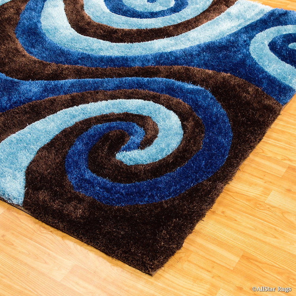 Brown Shaggy Area Rug 5' x 7' N645267