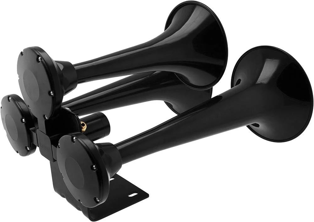 3 Air Horn Black Heavy Duty ABS Train Horn X387