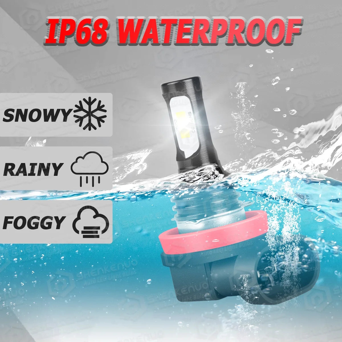 9005 High Beam H11 Low Beam H11 Fog Light Bulbs 6pcs K360