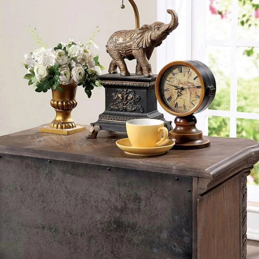Rustic 3 Drawer Solid Wood Nightstand E398