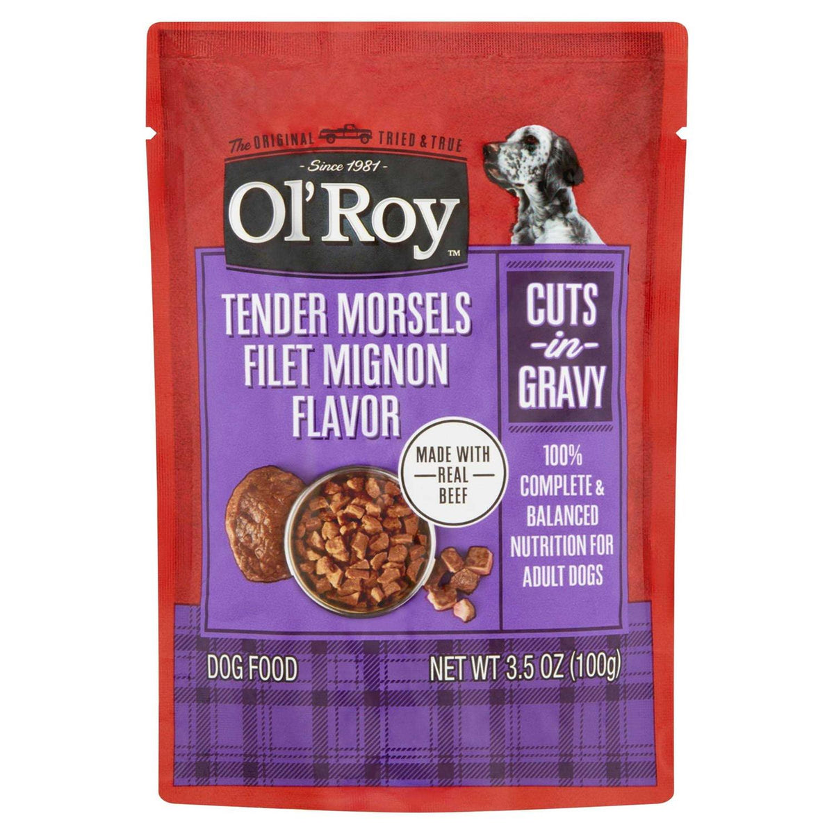 Filet Mignon Flavor Wet Dog Food Pouch O135232