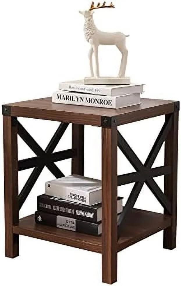 Rustic Wood End Table I64717