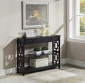 One-Drawer Console Table in Black Wood Finish X6635