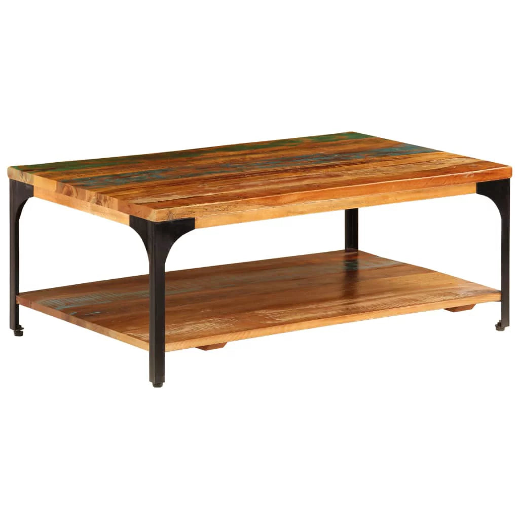 Coffee Table with Shelf Solid Reclaimed Wood X2807