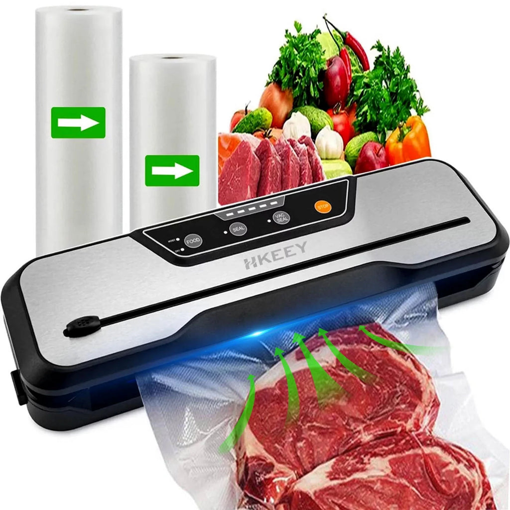 Food Vacuum Sealer Machine with 2 Rolls Vacuum Sealer Bags X96137