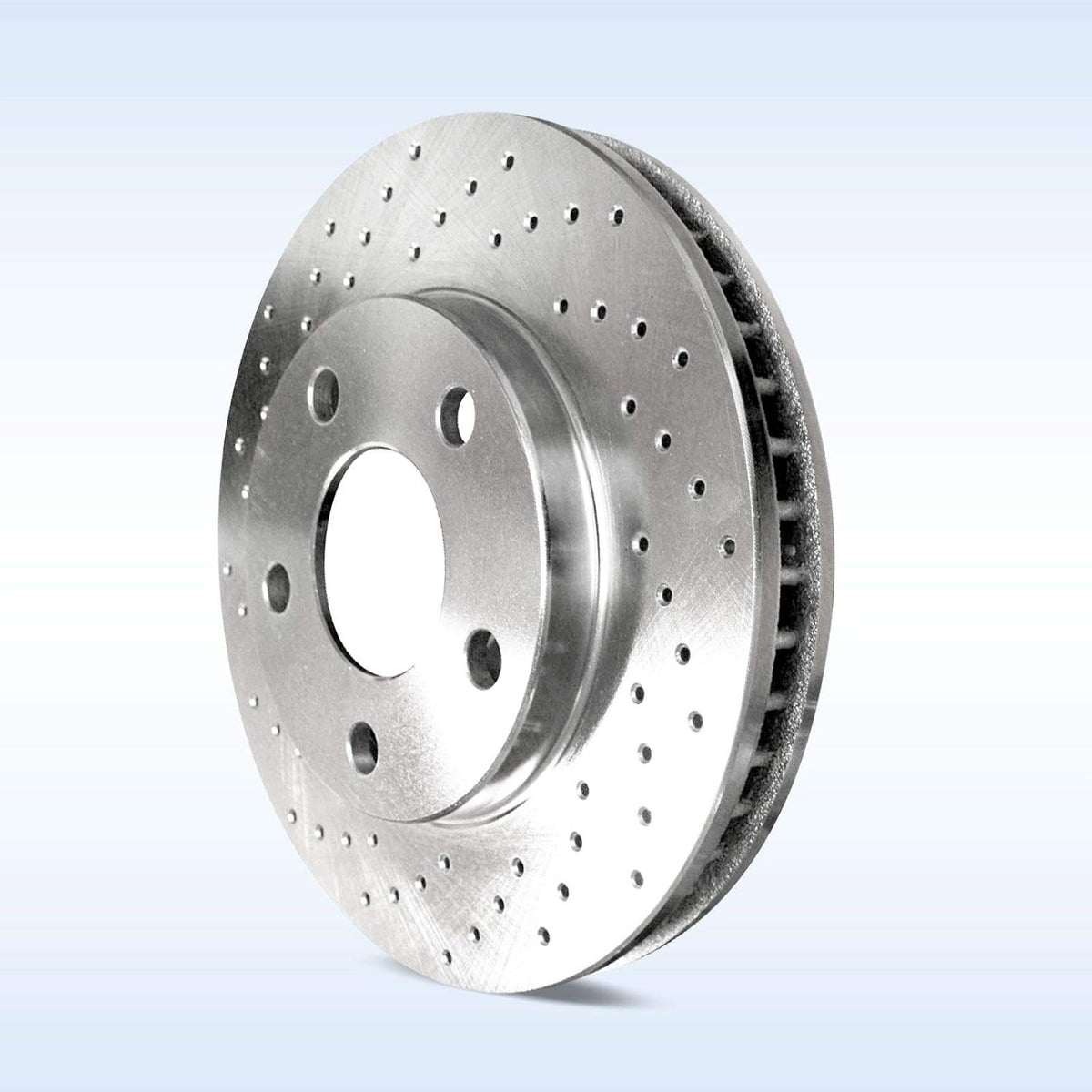 Rear Silver Zinc Cross Drilled Brake Rotors Kit + Semi-Metallic Brake Pads C327