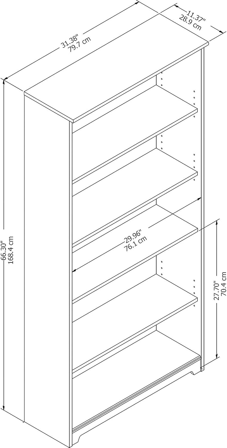 Natural Maple 5 Shelf Bookcase F162073