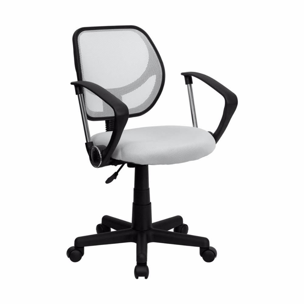 White Mesh Task Chair with Arms P793201