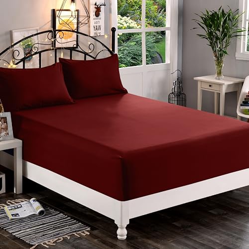 Queen Black Extra Deep Pocket Fitted Sheet D7666
