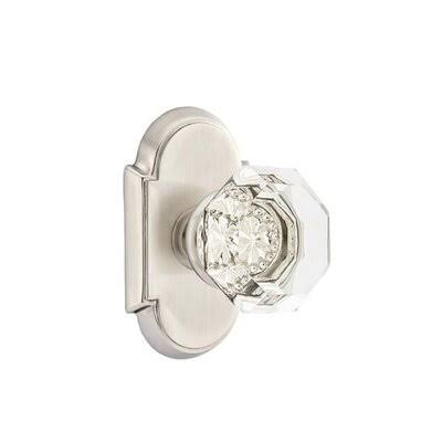 Passage Clear Knob with Satin Nickel Rose I194127