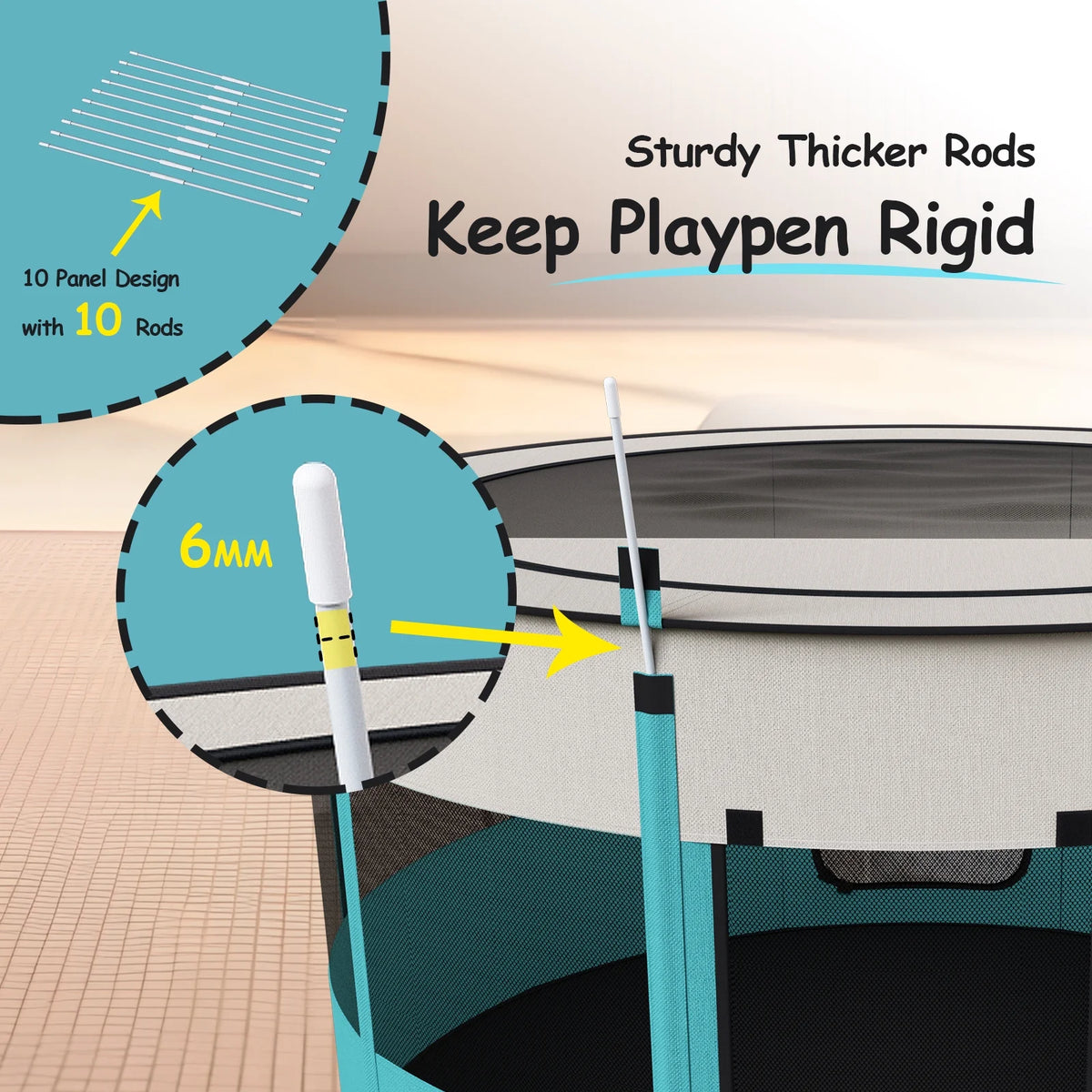 Large Foldable Pet Playpen with Carrying Case T834
