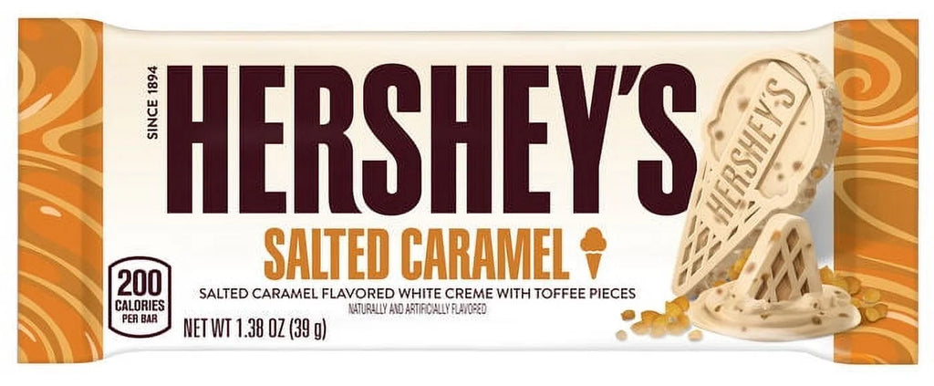 Salted Caramel White Creme with Toffee Pieces 24ct 1.38 oz Bars A7785
