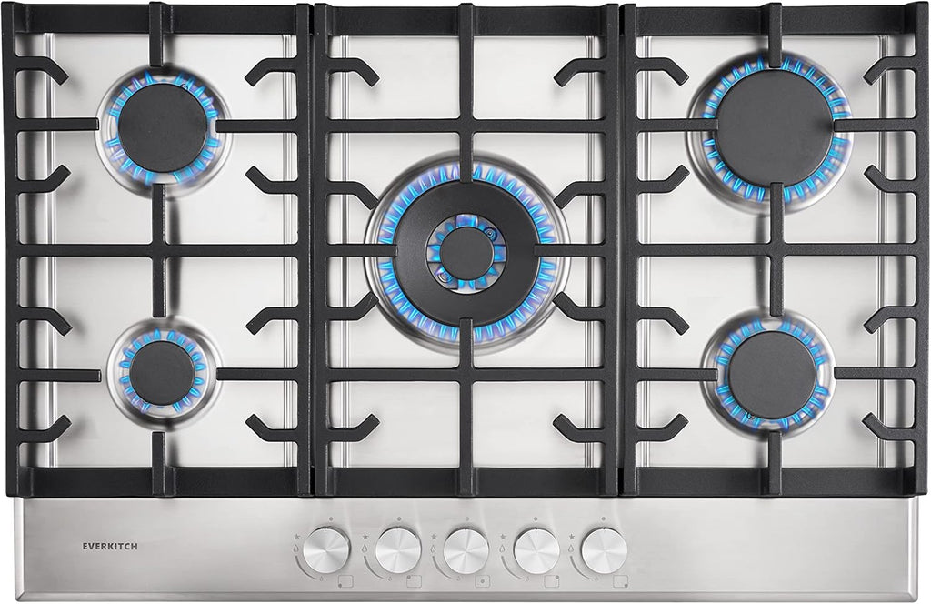 30 inch 5 Burner 304 Stainless Steel Gas Cooktop L53530