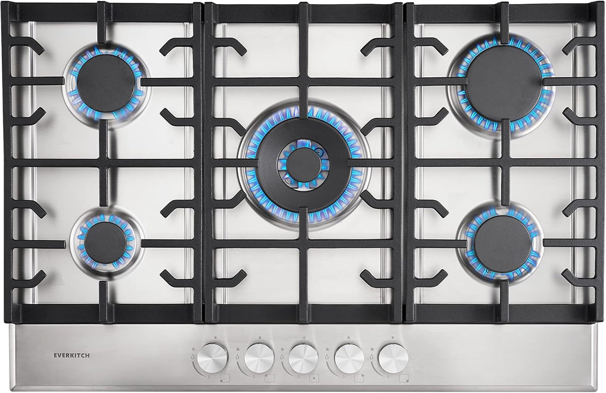30 inch 5 Burner 304 Stainless Steel Gas Cooktop L53530