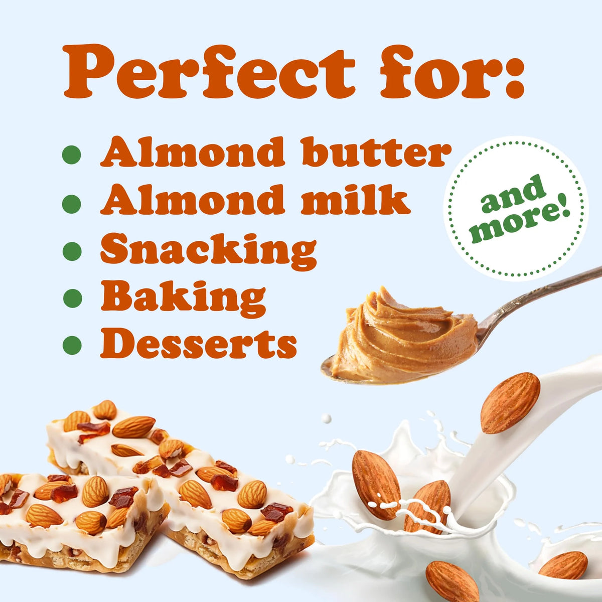 Raw Vegan Kosher Almonds, 15 Pounds C14307