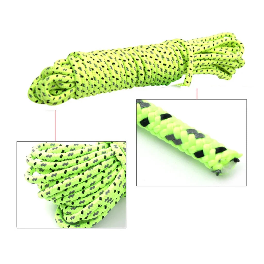 Fluorescent Reflective Guyline Tent Rope Camping Cord L77587