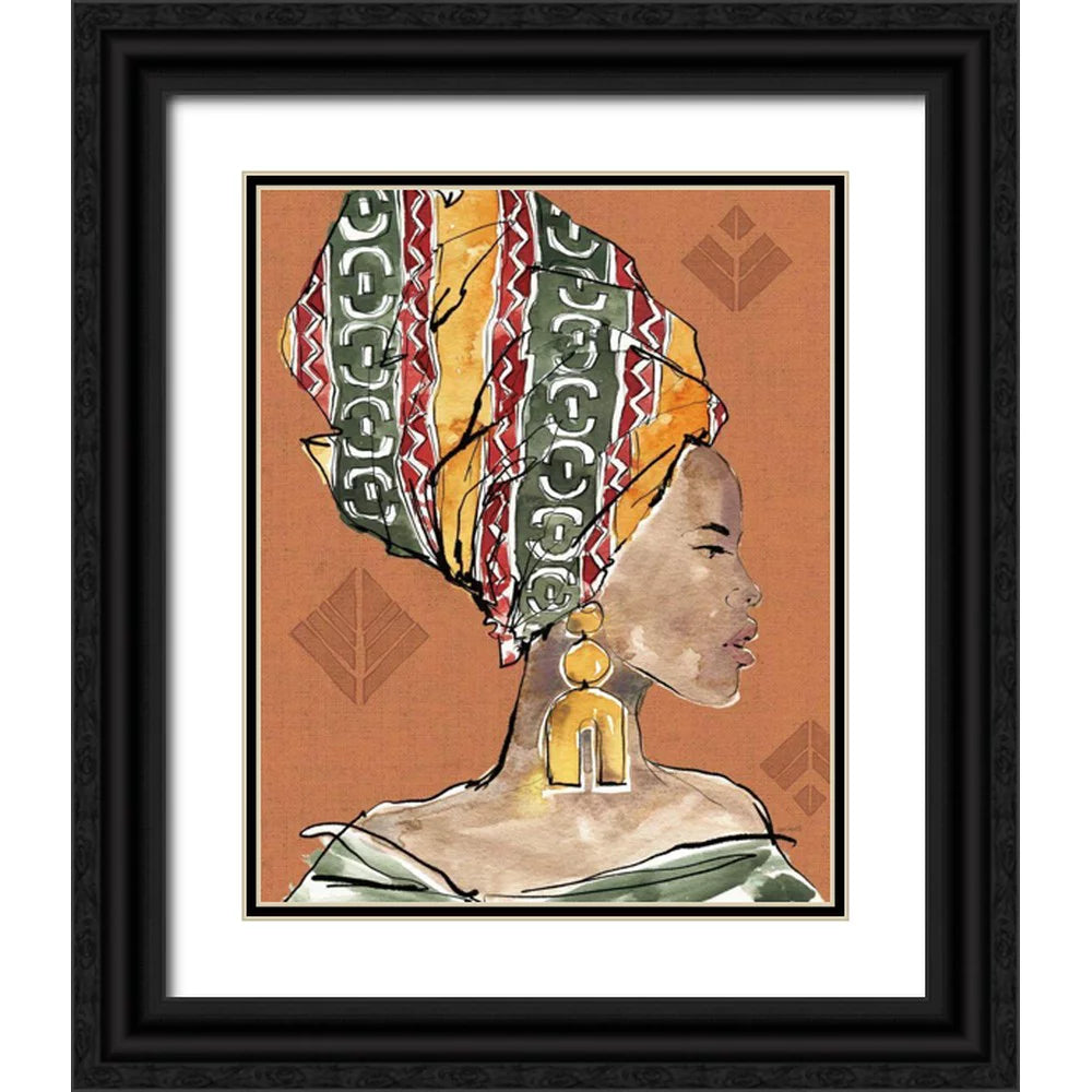 Black Ornate Wood Framed Art Print A512