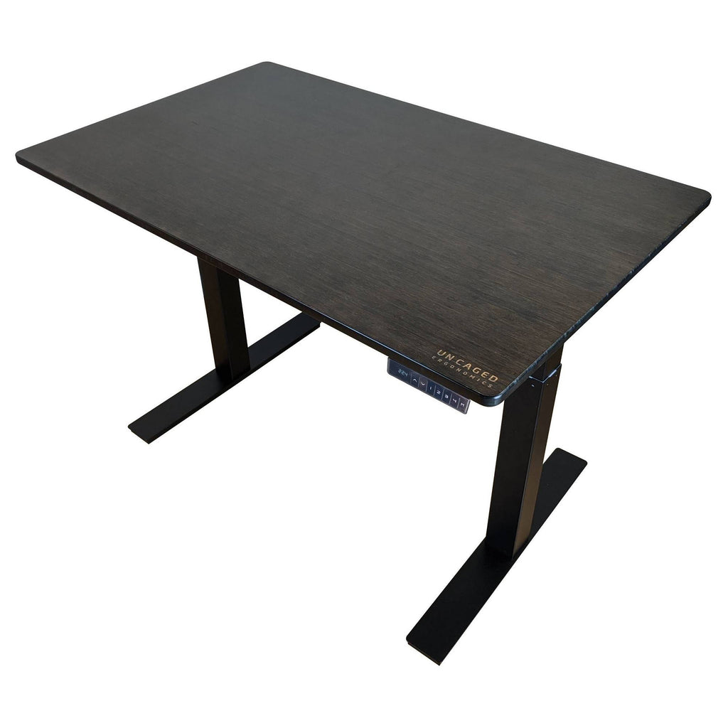 Black Bamboo Electric Adjustable Height Standing Desk M1965