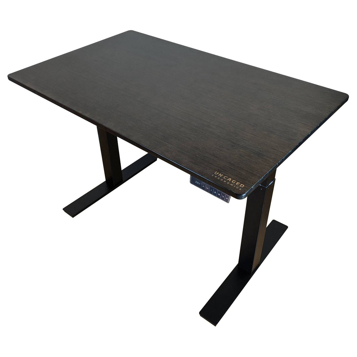 Black Bamboo Electric Adjustable Height Standing Desk M1965