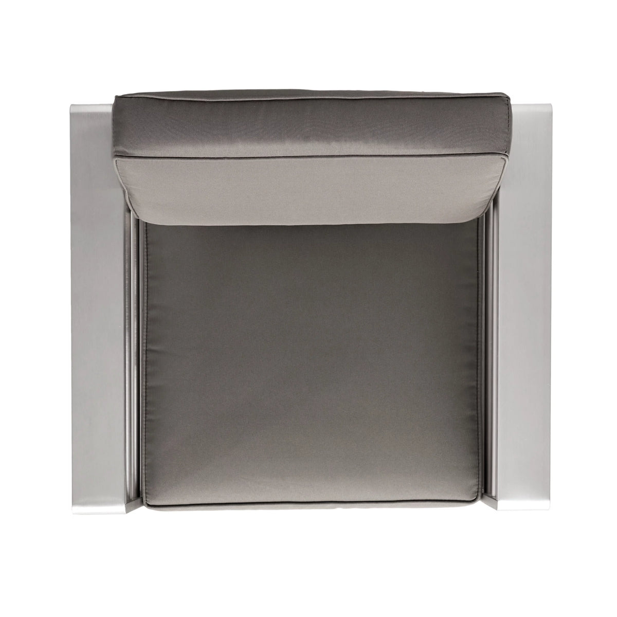 Aluminum Club Chairs with Cushions, Set of 2, Gray G6036