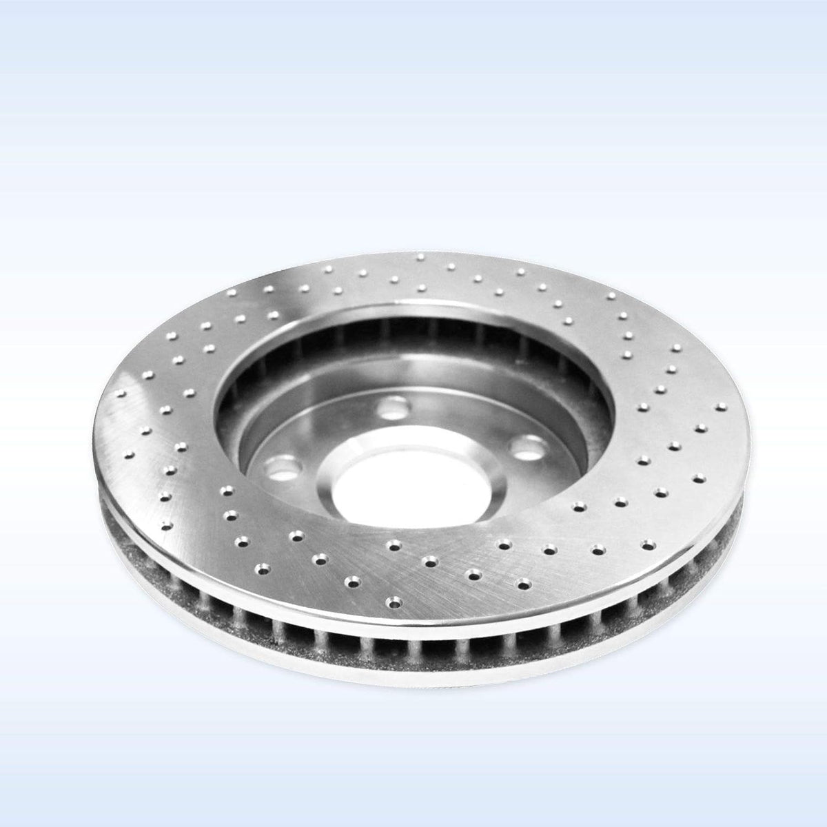 Rear Silver Zinc Cross Drilled Brake Rotors Kit + Semi-Metallic Brake Pads C327