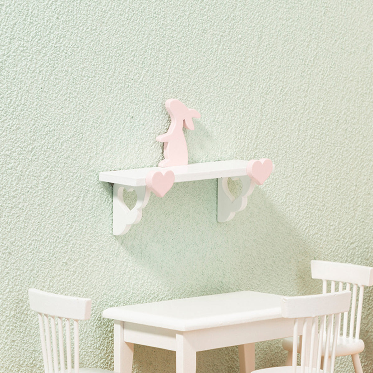 Mini Rabbit Rack Birch Dollhouse Shelf M361