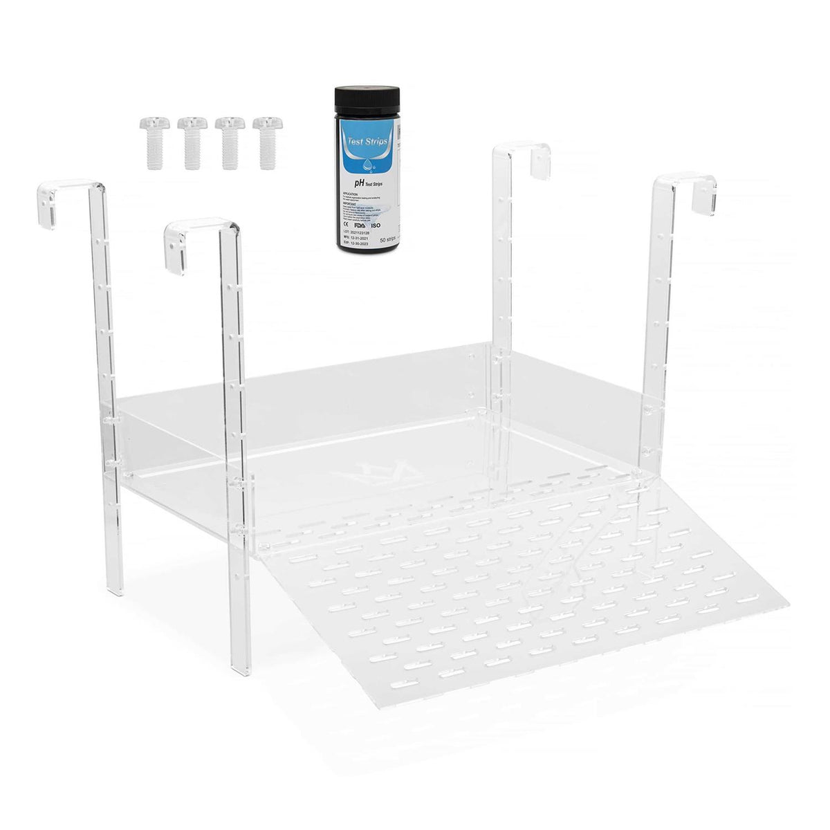 Extra Large Wide Hanging Turtle Basking Platform 17×16 Aquatic Reptile Ramp Dock with Foot Grips B45678