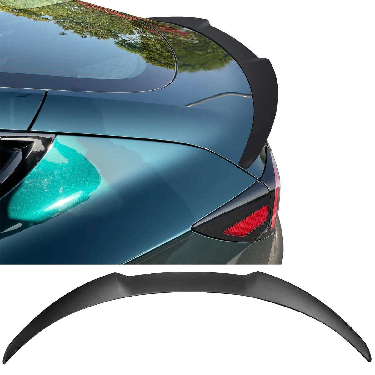 Matte Black ABS Rear Trunk Spoiler Wing V585