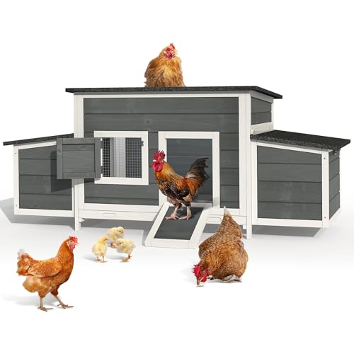 11.5ft² Wooden Chicken Coop with 2 Nesting Boxes U581173