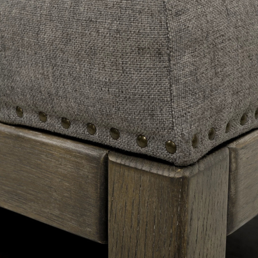 Heathered Grey Tufted Storage Ottoman U6207