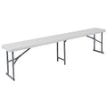 Bi-Fold Granite White Plastic Bench with Carrying Handle F36240