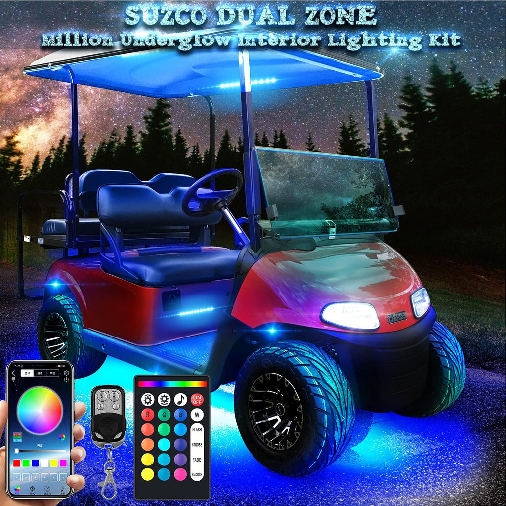 10-pods LED RGB Neon Underglow Wheel Well Lights Kit, Dual-Zone Interior Light Kit, Waterproof 12V, Pack of 2 H512921