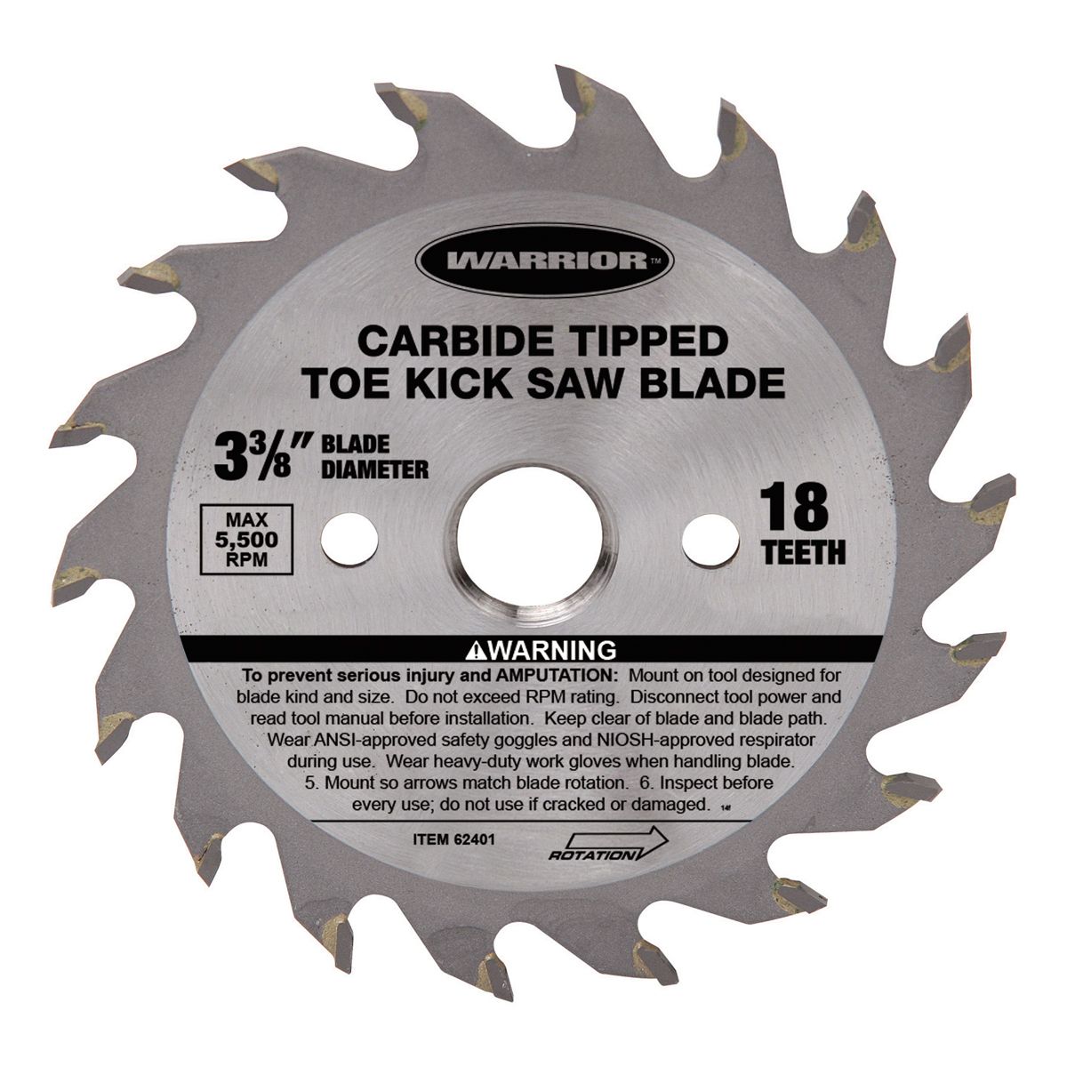 3-3/8 in. 18T Circular Saw Blade B649