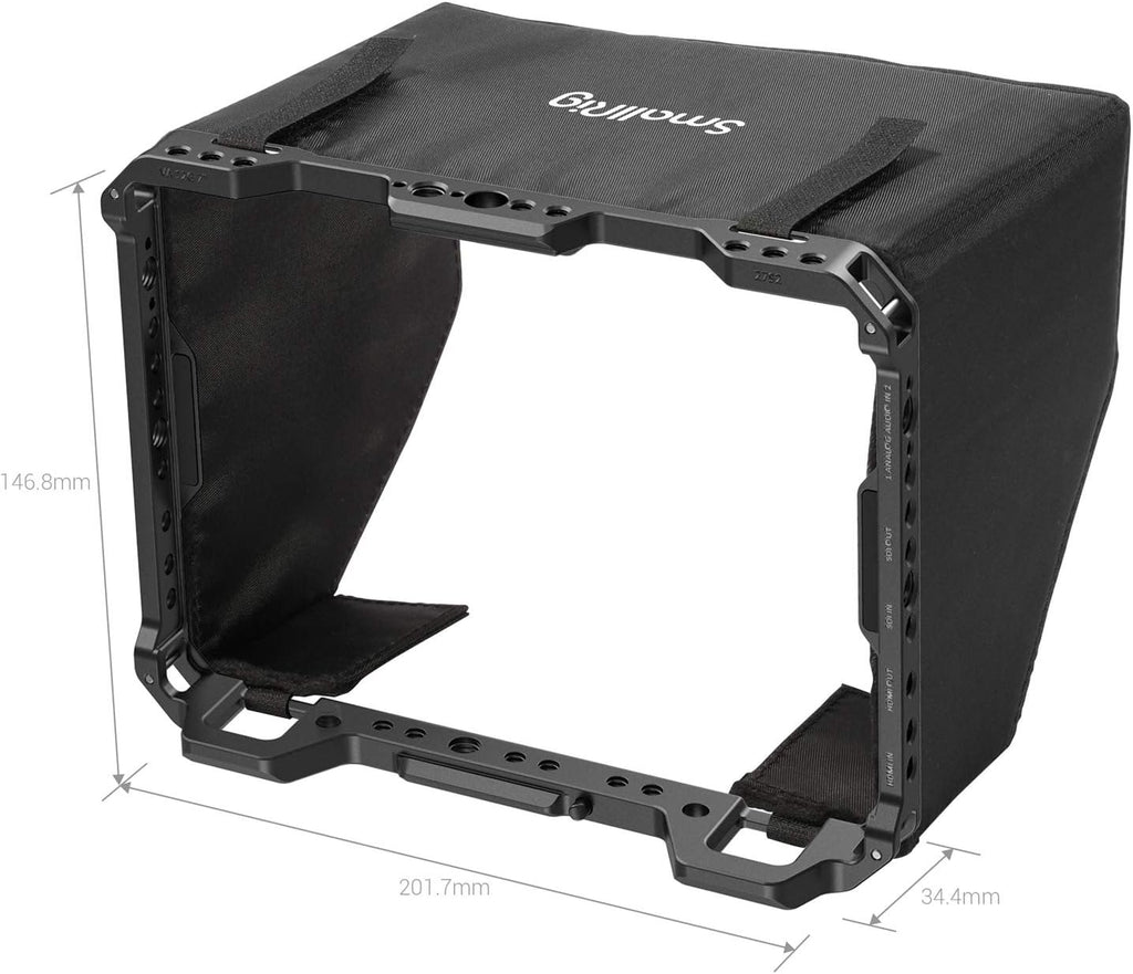 Cage with Sun Hood and HDMI Clamp for Blackmagic Design Video Assist 7 H206694