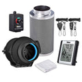 4 inch 150 CFM Inline Carbon Filter with Fan Speed Controller and Temperature Humidity Monitor P50245