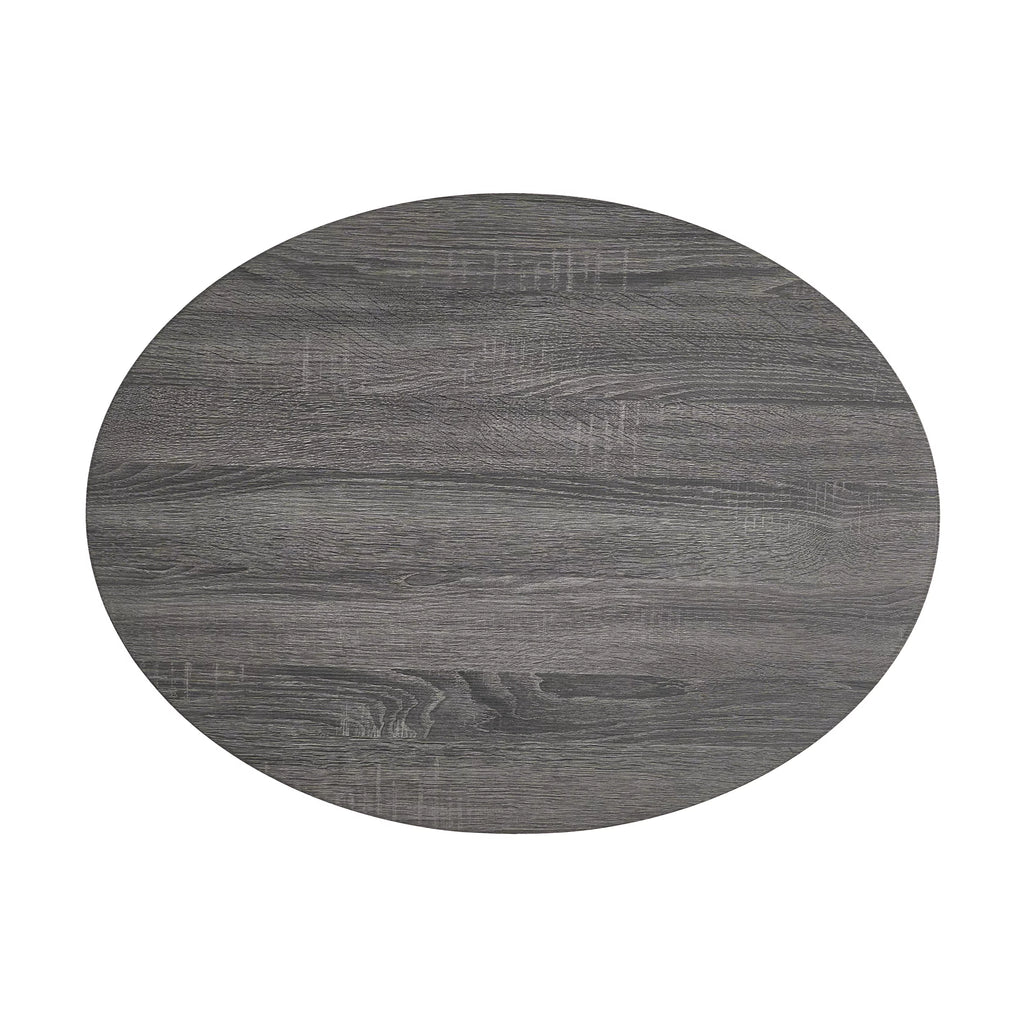 Black Rotatable Oval Coffee Table W160527