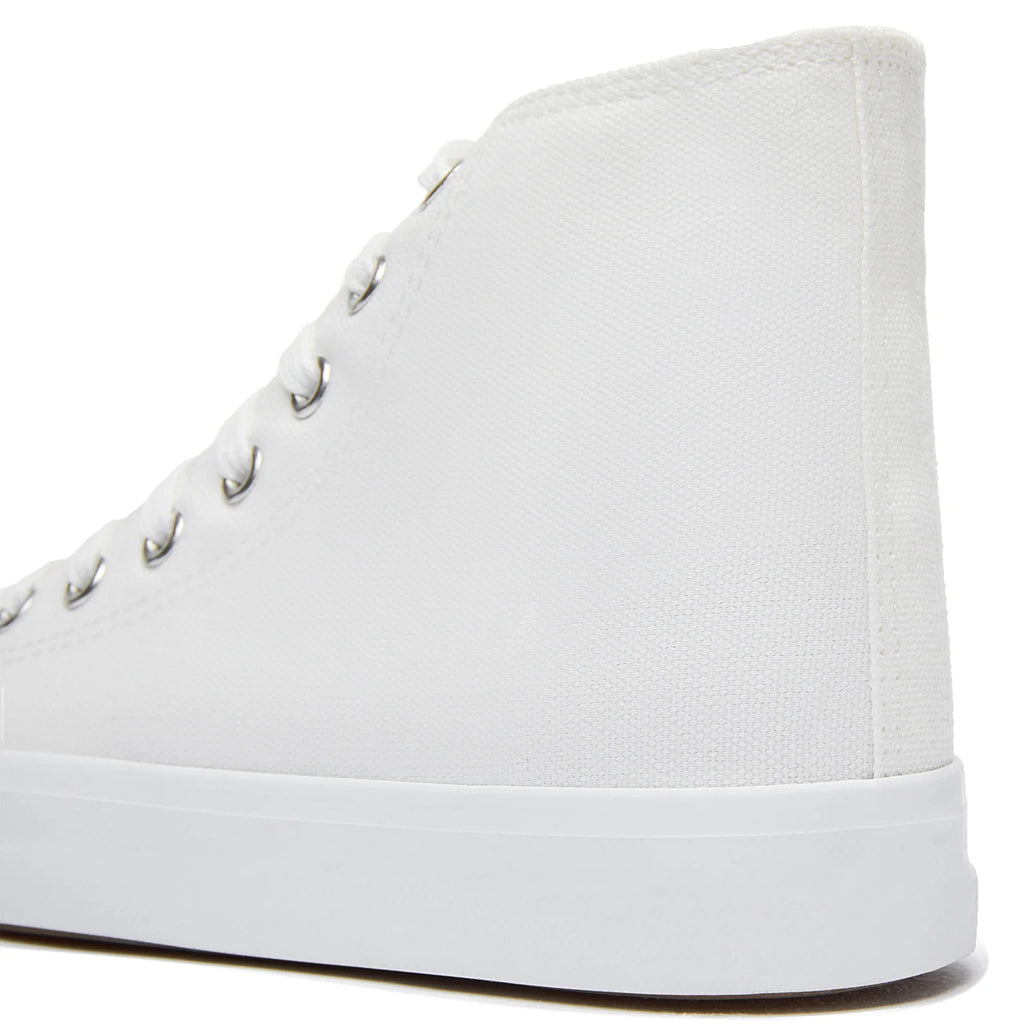 Off-White Canvas High Top Lace-Up Sneakers M75156