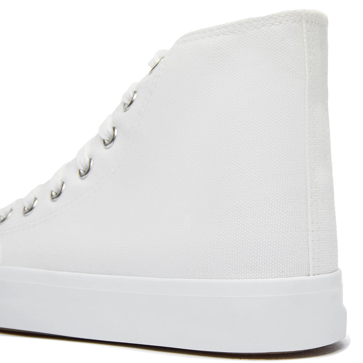 Off-White Canvas High Top Lace-Up Sneakers M75156