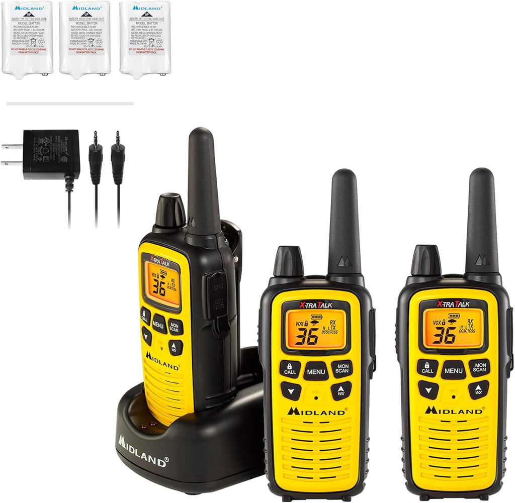 36 Channel FRS Two-Way Radio Pair Pack Yellow Black D4896