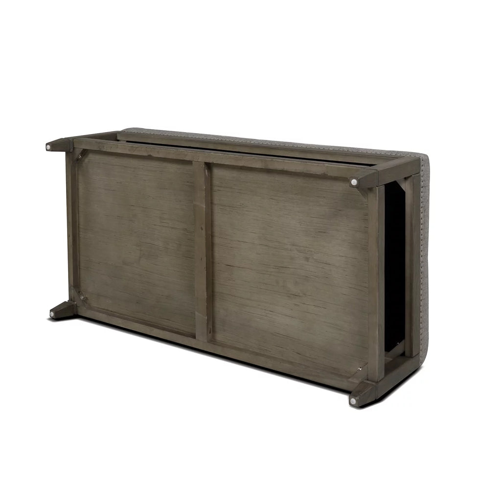Heathered Grey Tufted Storage Ottoman U6207