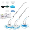 Cordless Electric Spin Scrubber with Long Handle 8 Replaceable Heads U434567