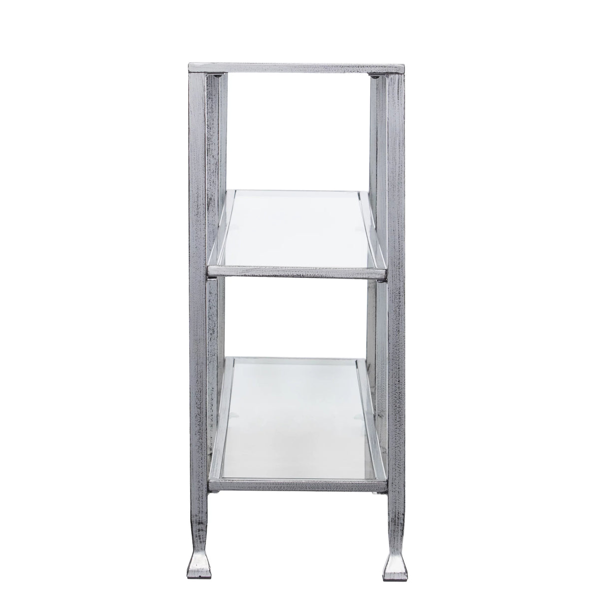 Metal Glass 3-Tier Console Table W558